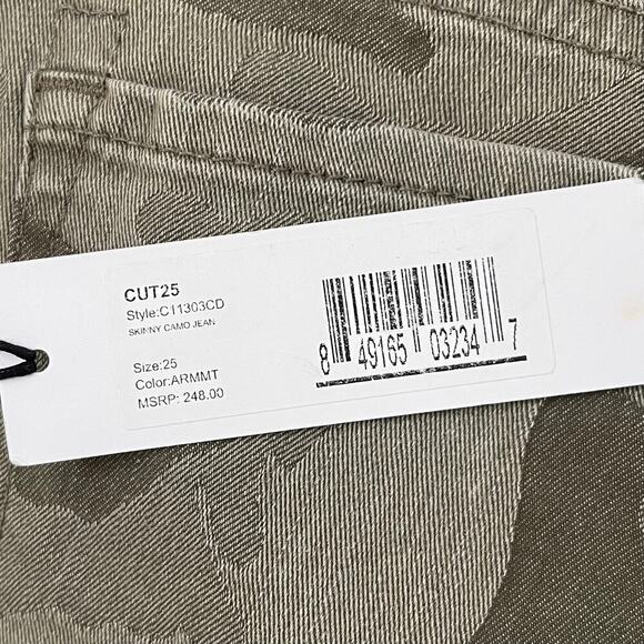 NWT CUT25 Yigal Azrouel  Skinny Camo Jeans - Ankle - Green -Camouflage - Size 25 - Picture 8 of 10